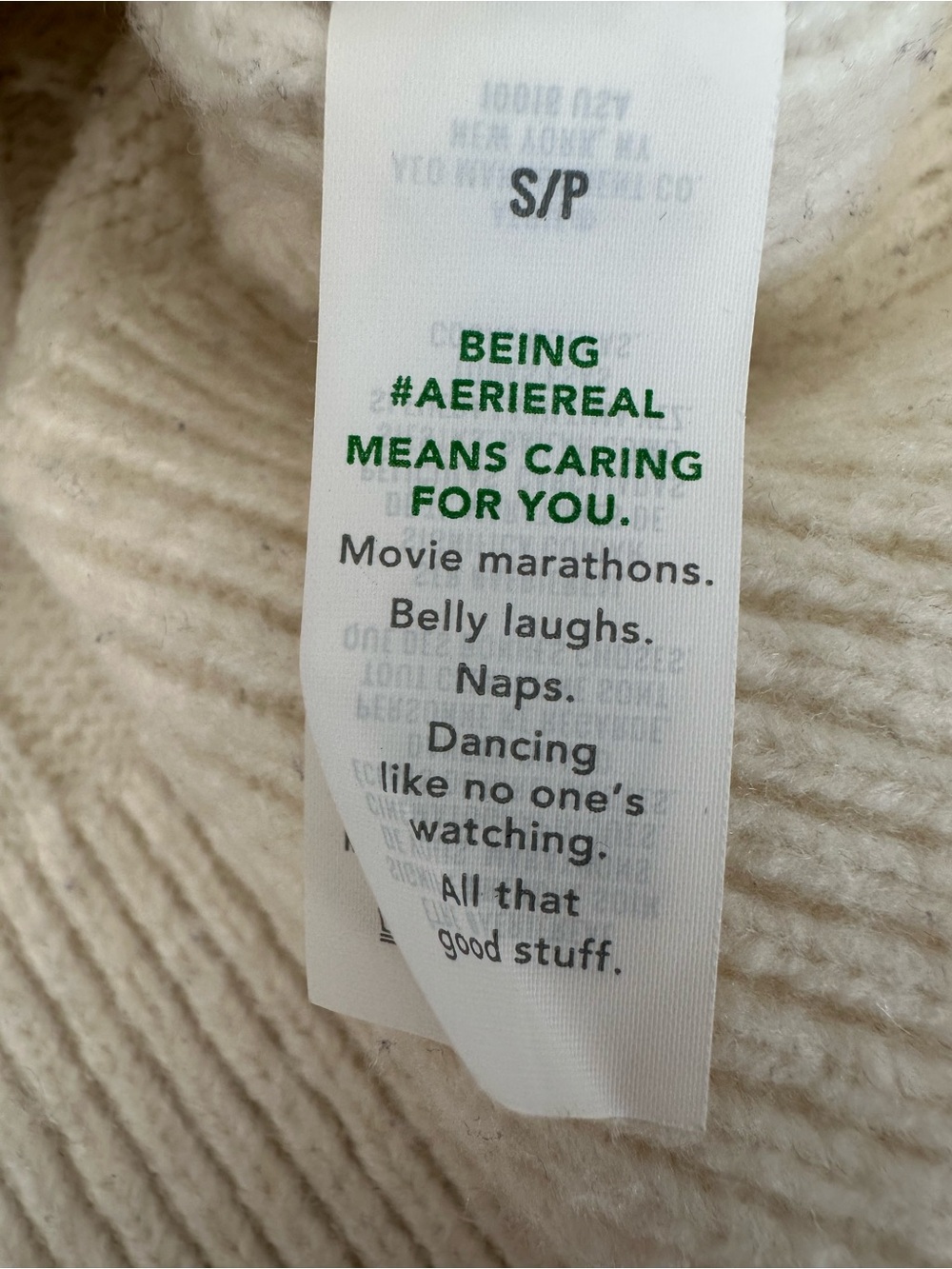 aerie Cream Cable-Knit Crewneck Sweater, size small - Picture 14 of 14